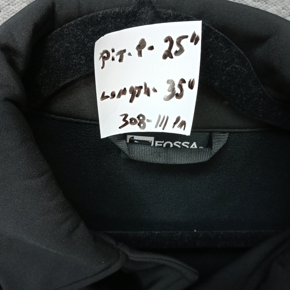 FOSSA Tiburon Polyester Stretch Shell JACKET mens Size XL Black zippered. 'Mark - Picture 9 of 9